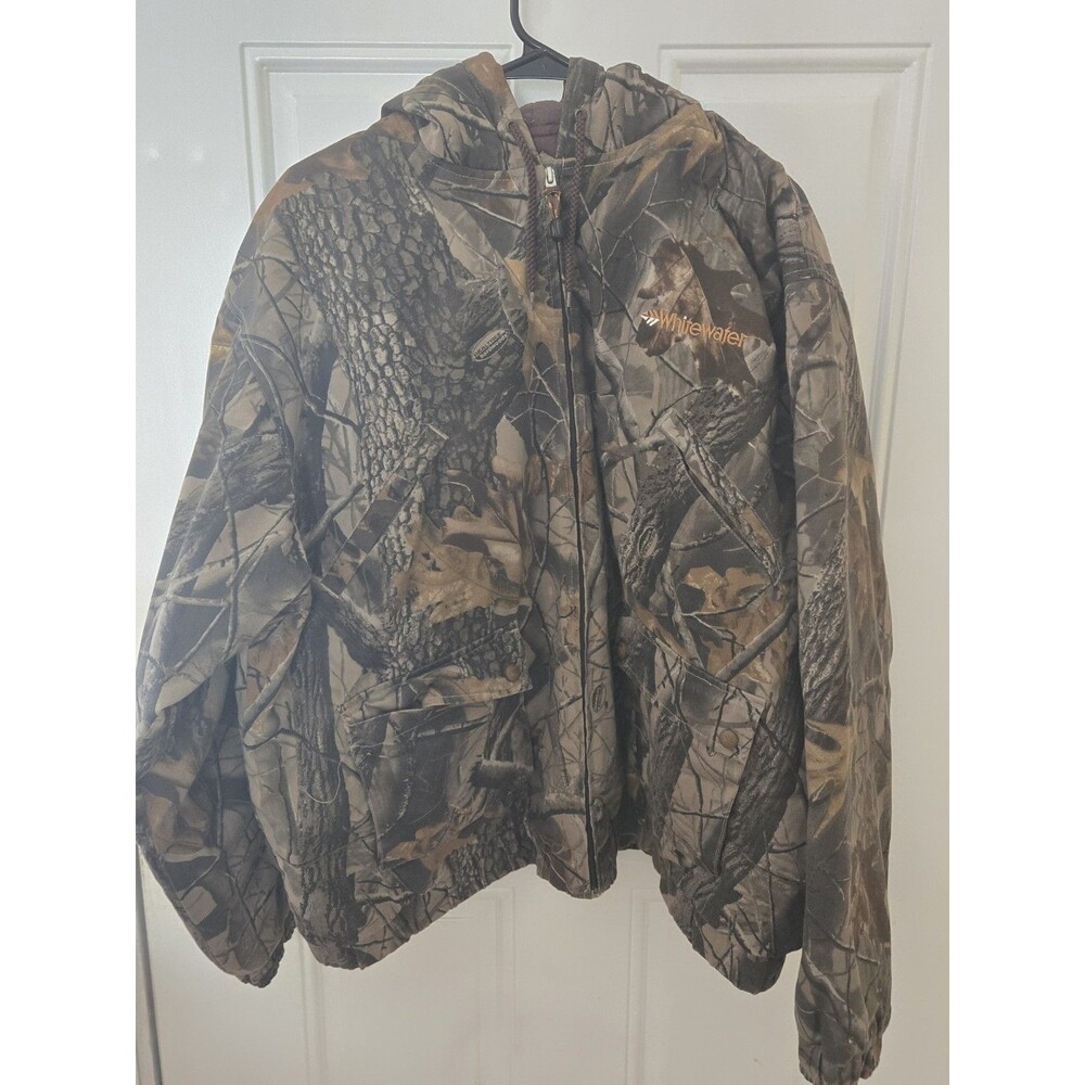 Whitewater Outdoors Realtree Hardwoods Jacket Mens XL 46/48 Camo Full Zip